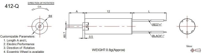1.5v保証プロダクトのための小型DCモーター/4mm直径のコアレス DCモーター