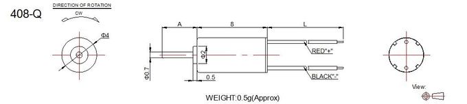 マイクロコアレス DCモーター1.5v - RCのための3v 4mmの直径のRoHSの文書は模倣します