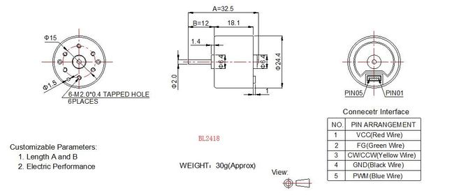 24v利用できるホーム・アプライアンスのボール ベアリングのためのブラシレスDCモーター日本IC 24mm Inrunner